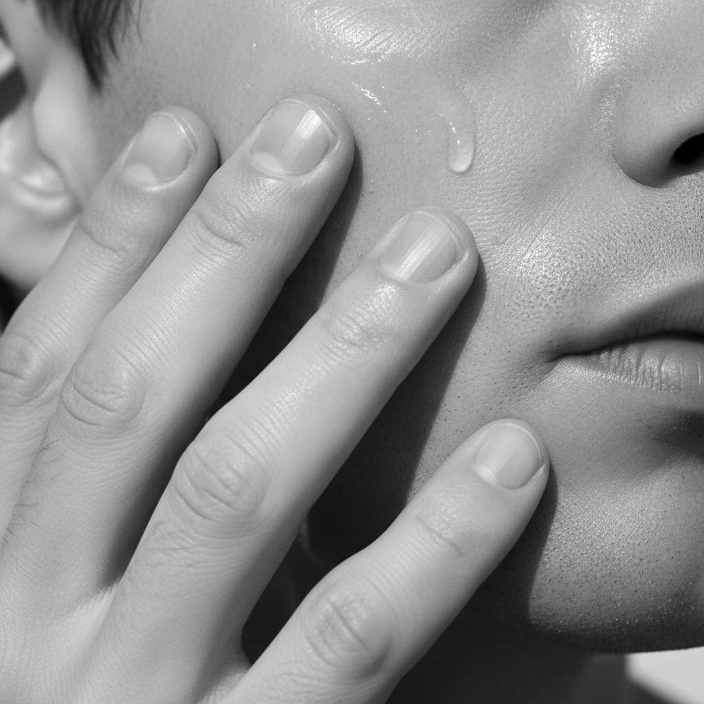 Eye cream serum application